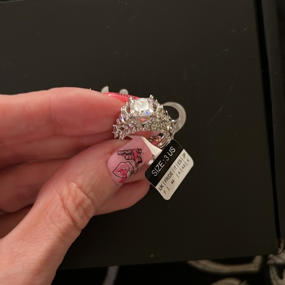 Jeulia Skeleton Sterling Silver Engagement Ring Size 3 - Picture 12 of 15